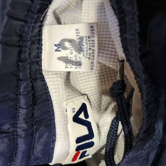 Vintage FILA Track Suit Nylon Polyester Spellout both top & pants - Picture 3 of 10